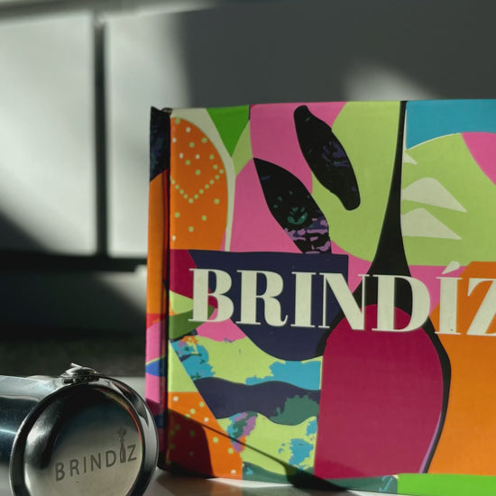 Brindiz Gift boxes for every occasion. champagne stopper, bubble stopper, wine glass, vibrant colours, sparkling wine preserver, celebration box, gift for her, gift for him, 